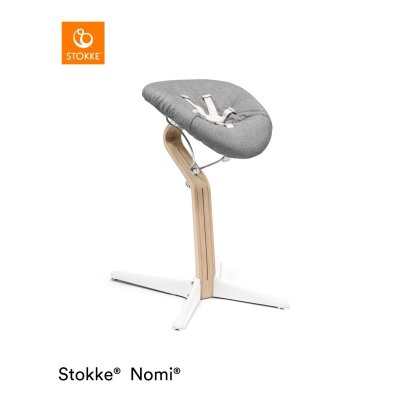 Stokke Set Nomi Židlička + Baby set + Newborn set - Natural White + deka - Dove Grey - obrázek