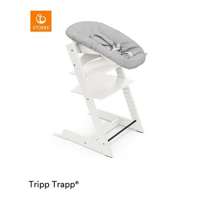 Stokke Set Tripp Trapp Židlička + Baby set + Newborn set White + deka Pearl White - obrázek