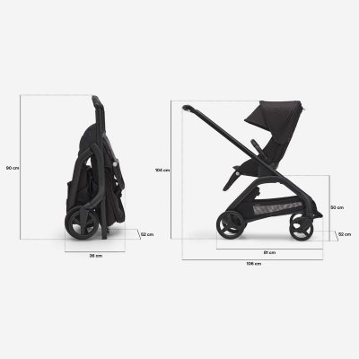 Bugaboo Dragonfly - Black/Dark Cherry/Dark Cherry - obrázek