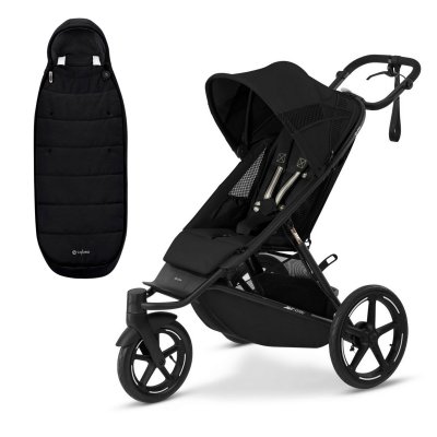 Cybex Gold Avi Spin Sportovní kočárek Moon Black + ZDARMA Fusak Moon Black