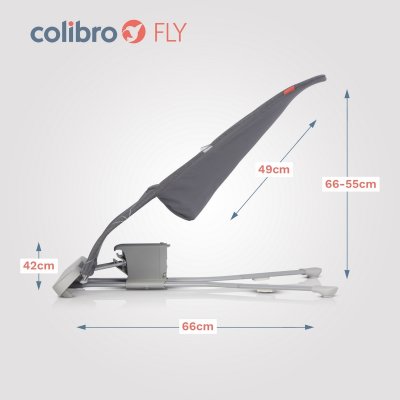 Colibro Fly Lehátko Baby Bouncer - Onyx - obrázek