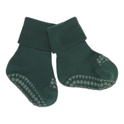 GoBabyGo Protiskluzové ponožky Merino Wool - Forest Green, vel. 1 - 2 roky - obrázek