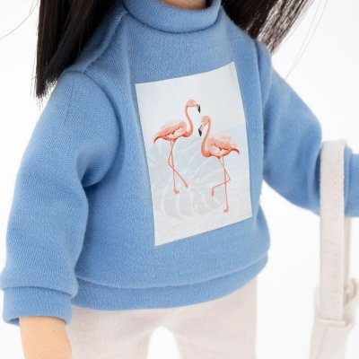 Orange Toys Sweet Sisters Látková panenka Lilu - Flamingo Sweatshirt - obrázek