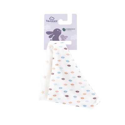 Träumeland Bandana Bib 2 ks - Dreiecke Bunt & Sternchen Beige - obrázek