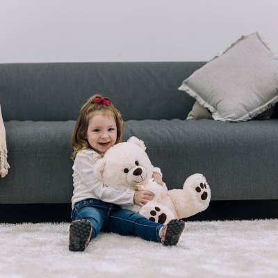 FreeOn Free2Play Plyšový medvěd Cuddly 38 cm - White - obrázek