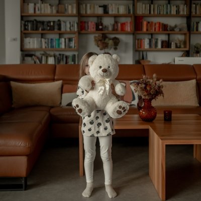 FreeOn Free2Play Plyšový medvěd Cuddly 38 cm - White