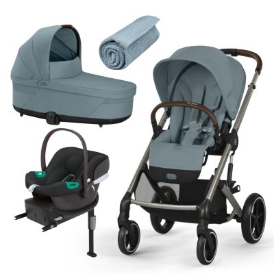 Cybex Zvýhodněný set Gold Balios S Lux New + Carry Cot S Stormy Blue + Aton B2 i-Size Black + Deka