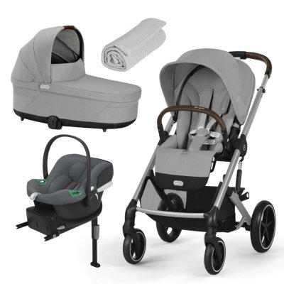 Cybex Zvýhodněný set Gold Balios S Lux New + Carry Cot S Stone Grey + Aton B2 i-Size Grey + Deka