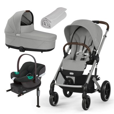 Cybex Zvýhodněný set Gold Balios S Lux New + Carry Cot S Stone Grey + Aton B2 i-Size Black + Deka