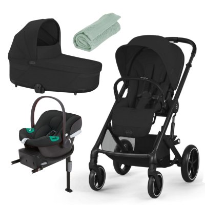 Cybex Zvýhodněný set Gold Balios S Lux New + Carry Cot S Moon Black + Aton B2 i-Size Black + Deka