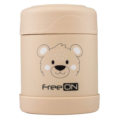 FreeOn Termoska na jídlo 350 ml - Bear Beige