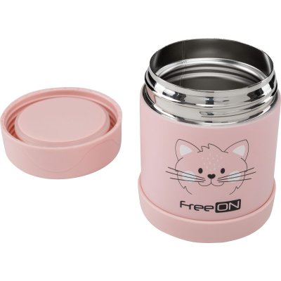 FreeOn Termoska na jídlo 350 ml - Kitty Pink - obrázek