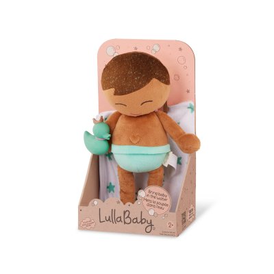 B.Toys Lulla Baby Plyšová panenka do vany Kluk - Light Brown Hair - obrázek