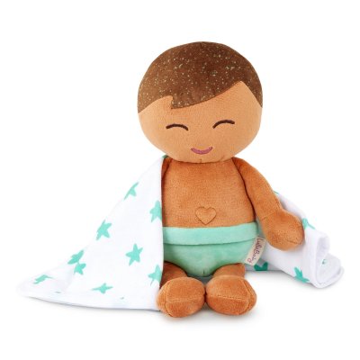 B.Toys Lulla Baby Plyšová panenka do vany Kluk - Light Brown Hair