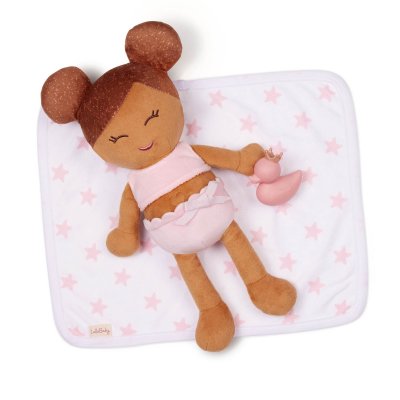 B.Toys Lulla Baby Plyšová panenka do vany - Light Brown Hair - obrázek