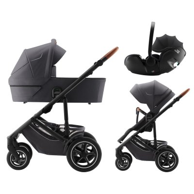 Britax Römer Set Kočárek Smile 5Z Classic + Hluboká korba + Autosedačka Baby-Safe Pro - Midnight Gre