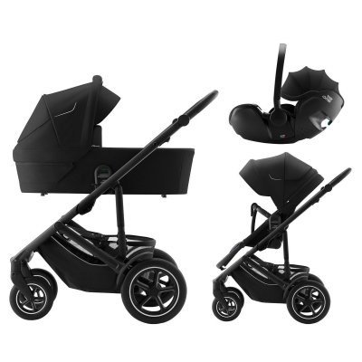 Britax Römer Set Kočárek Smile 5Z Classic + Hluboká korba + Autosedačka Baby-Safe Pro - Space Black