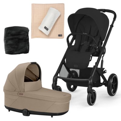 Cybex Gold Balios S Lux Set od narození - Moon Black/Almond Beige