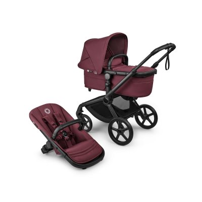 Bugaboo Fox5 Renew Kompletní set - Black/Dark Cherry/Dark Cherry